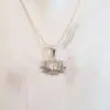 Pendentif fleur de lotus argent - Omyoki