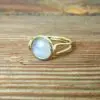 Bague fine dorée pierre de lune MARIE-ANTOINETTE