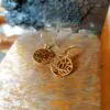 Boucles d'oreilles fleur de lotus or