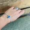 Bague en saphir étoilé argent
