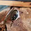 Bague obsidienne argent