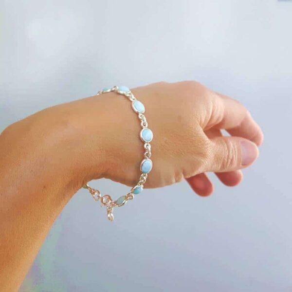 Bracelet en larimar argent