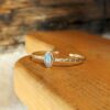 Bracelet jonc pierre de lune argent