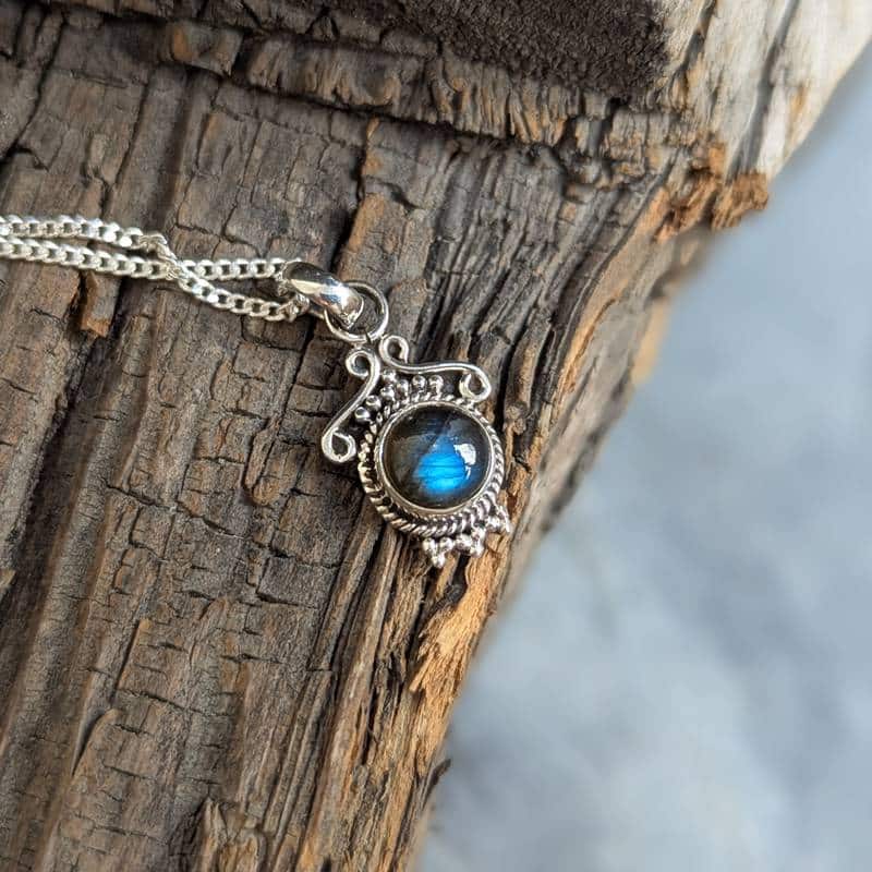 Petit pendentif labradorite argent