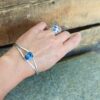 Bague en saphir étoilé argent