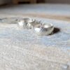 Créoles en argent martelé