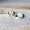 Créoles en argent martelé