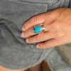 Bague turquoise véritable LHASSA