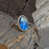 Grosse bague labradorite argent