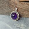Pendentif améthyste argent AMOS