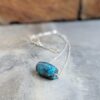 Collier turquoise argent DZI