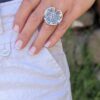 Bague nénuphar argent