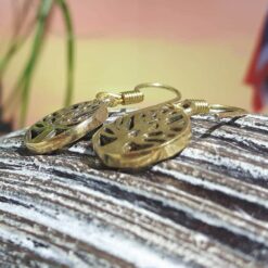 Boucles d'oreilles arbre de vie dorées