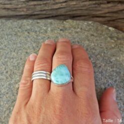 Bague larimar TORTUE