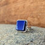 Bague lapis lazuli carré MIKI