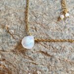 Collier pierre de lune goutte AMRITSAR