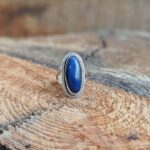 Bague lapis lazuli argent ajustable