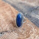 Bague lapis lazuli argent ajustable