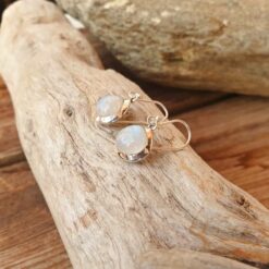 Boucles d'oreilles pierre de lune gouttes
