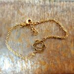 Bracelet fleur de lotus or