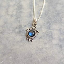 Petit pendentif labradorite argent