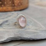Bague quartz rose argent DOUCEUR
