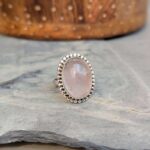Bague quartz rose argent DOUCEUR