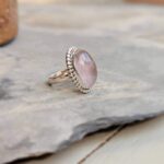 Bague quartz rose argent DOUCEUR