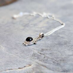 Petit pendentif onyx argent