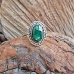 Bague malachite argent