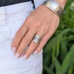 Bague argent ajustable FEUILLES