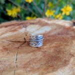 Bague argent ajustable FEUILLES