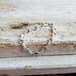 Bracelet en calcédoine bleue argent