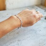 Bracelet en calcédoine bleue argent