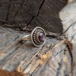 Bague rubis indien argent ajustable