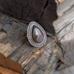 Grosse bague labradorite ethnique