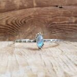 Jonc pierre de lune argent