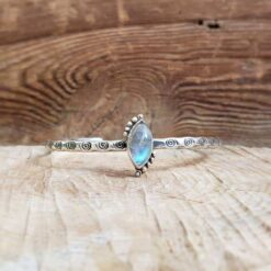 Jonc pierre de lune argent