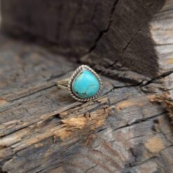 Petite bague argent turquoise