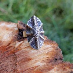 Bague argent ajustable ethnique KWAÏ