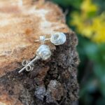 Clous d'oreilles artisanales nid d'argent