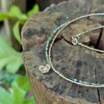 Collier argent et agate mousse