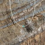 Collier en argent et turquoise solitaire