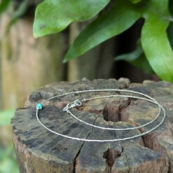 Collier ras de cou turquoise argent