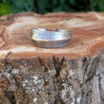 Gros bracelet ethnique en argent martelé