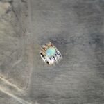 Bague anti stress argent et calcédoine aqua