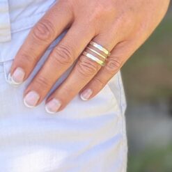 Bague argent martelé PATTAYA