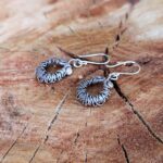 Boucles d'oreille argent vintage INDRA