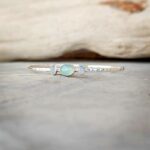 Bracelet jonc argent et calcédoine POÉTIQUE