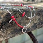 Collier corail rouge argent